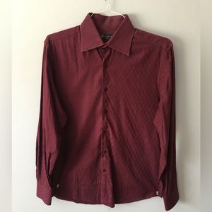 INC International Concepts Solid Long Sleeved Men's Shirt